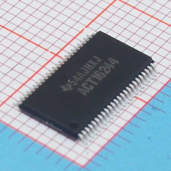 74ACT16244DGGR|TI|缓冲器,驱动器,接收器,收发器芯片|IC BUFF/DVR TRI-ST 16BIT 48TSSOP