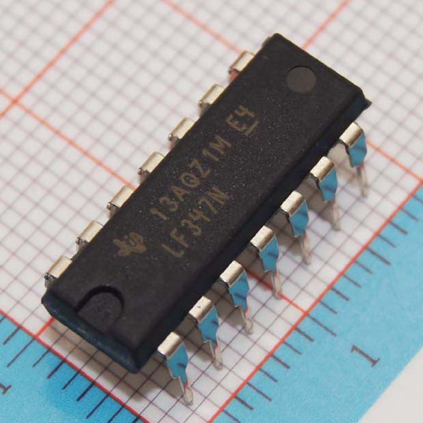 LF347N/PB|TI|运算放大器,缓冲放大器芯片|IC OPAMP JFET 4MHZ 14DIP