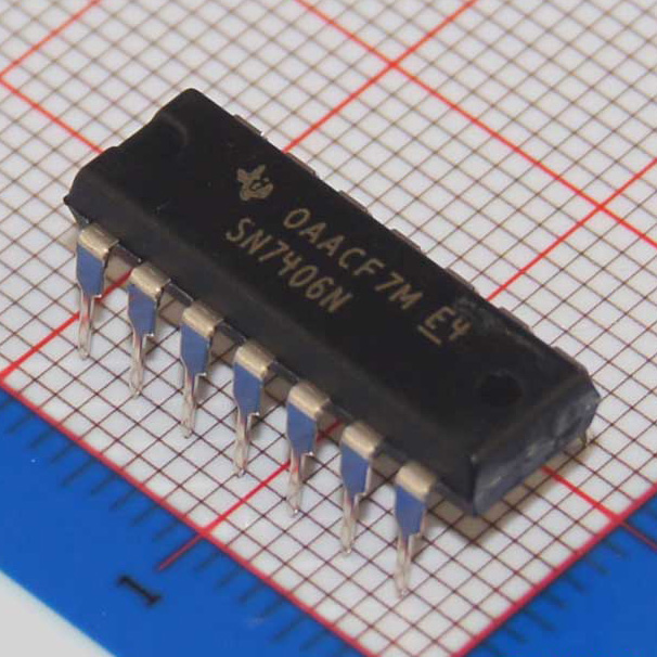 SN7406N|TI|IC INVERTER HEX 1INPUT 14DIP