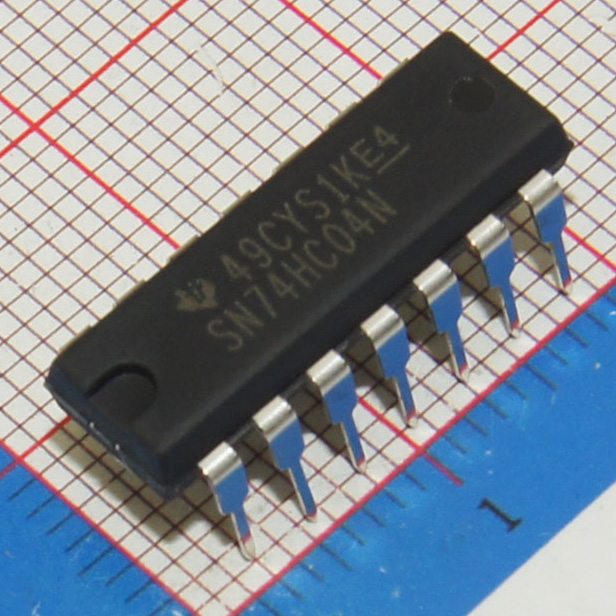 SN74HC04N|TI|IC HEX INVERTER 14-DIP