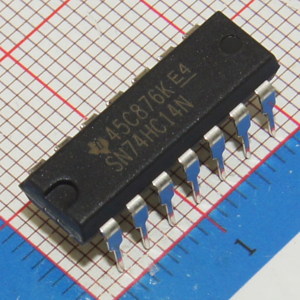 SN74HC14N|TI|IC HEX SCHMITT-TRIG INV 14-DIP