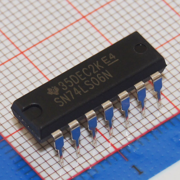 SN74LS06N|TI|IC INVERTER HEX 1-INPUT 14DIP